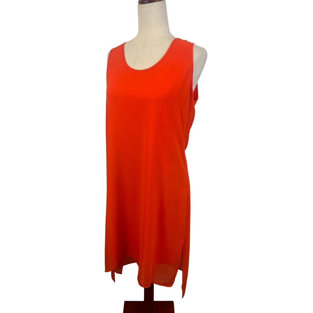 Soft‎ Surroundings Siesta Dress Women's Size Small Orange Sleeveless